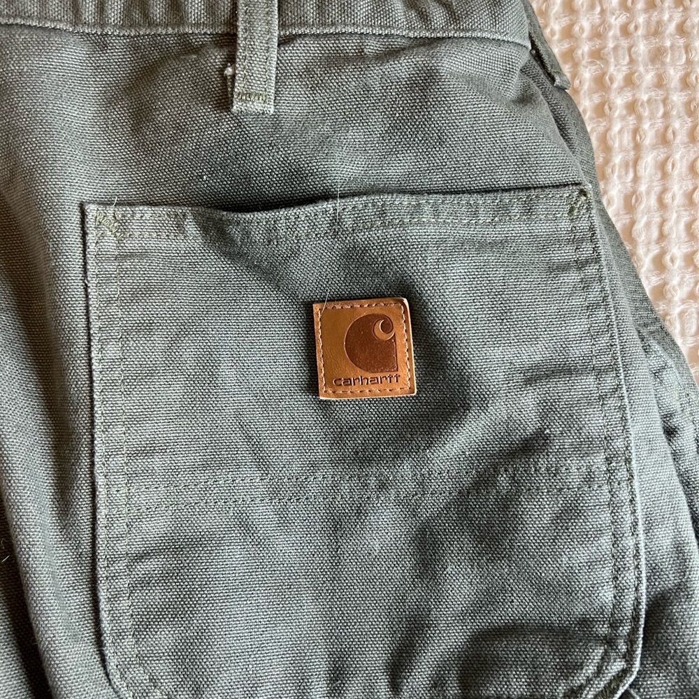 Carhartt Plaid Lined Olive Pants